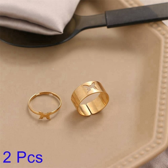 Creative Lovely Couples Matching Ring Set