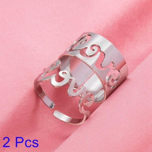 Creative Lovely Couples Matching Ring Set - Image 31