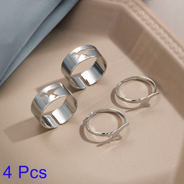 Creative Lovely Couples Matching Ring Set - Image 5