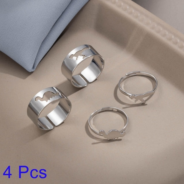 Creative Lovely Couples Matching Ring Set - Image 14