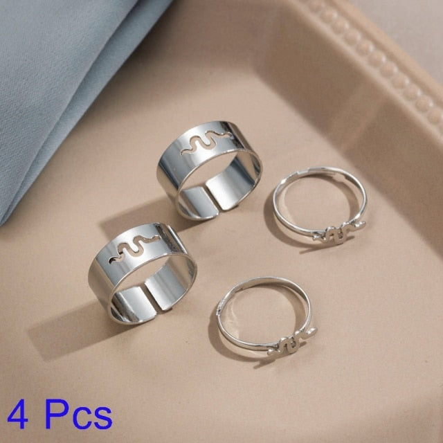 Creative Lovely Couples Matching Ring Set - Image 7