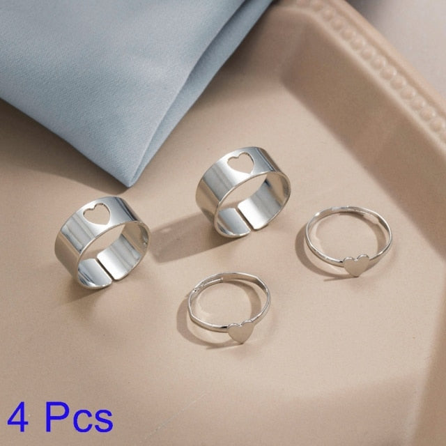 Creative Lovely Couples Matching Ring Set - Image 28