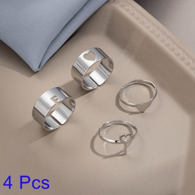 Creative Lovely Couples Matching Ring Set - Image 22