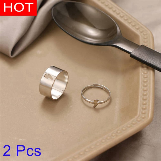 Creative Lovely Couples Matching Ring Set - Image 9