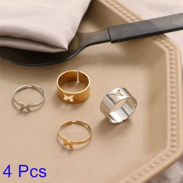 Creative Lovely Couples Matching Ring Set