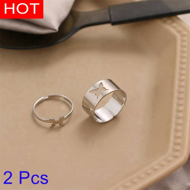 Creative Lovely Couples Matching Ring Set - Image 16