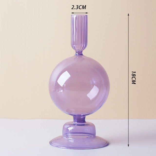 Nordic Stylish Bubble Glass Candle Holder