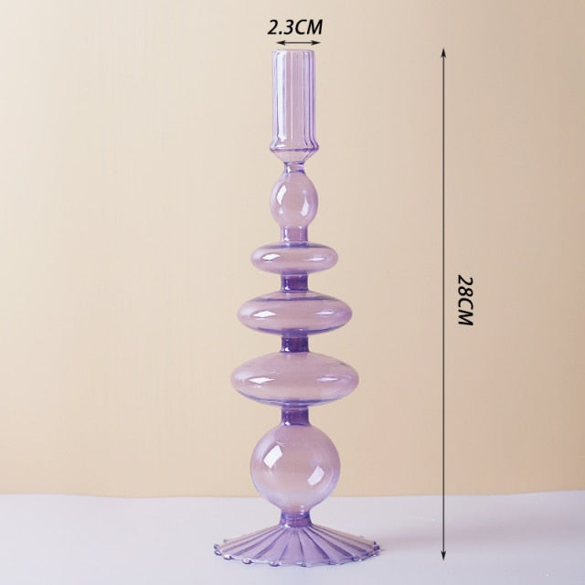 Nordic Stylish Bubble Glass Candle Holder - Image 27