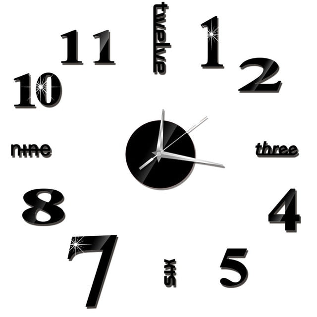 3D DIY Sticker Wall Clock - Image 5