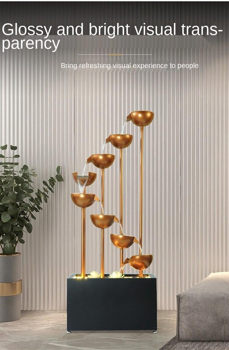 Elegant Large Minimalist Water Floor Fountain - Image 3