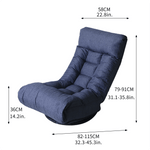 Multi-Functional Reclining Single Floor Chair with Ottoman