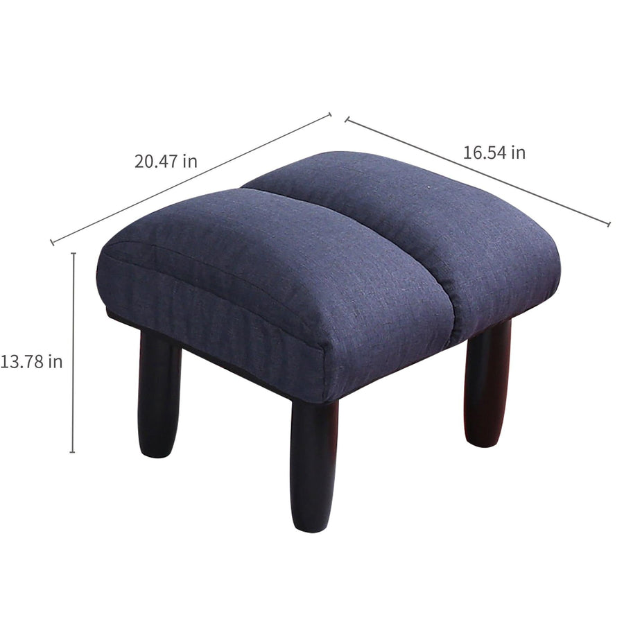 Multi-Functional Reclining Single Floor Chair with Ottoman - Image 5