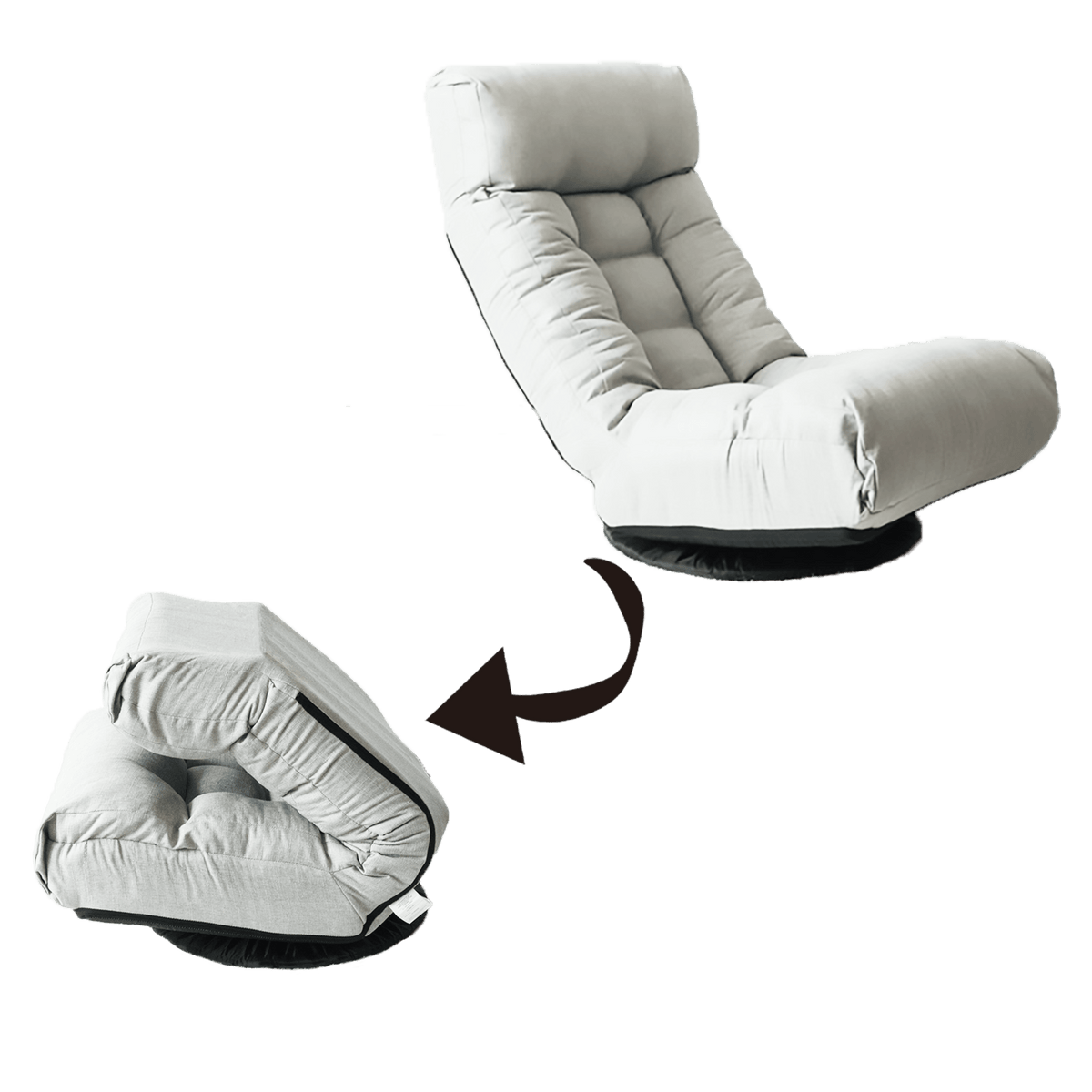 Multi-Functional Reclining Single Floor Chair with Ottoman