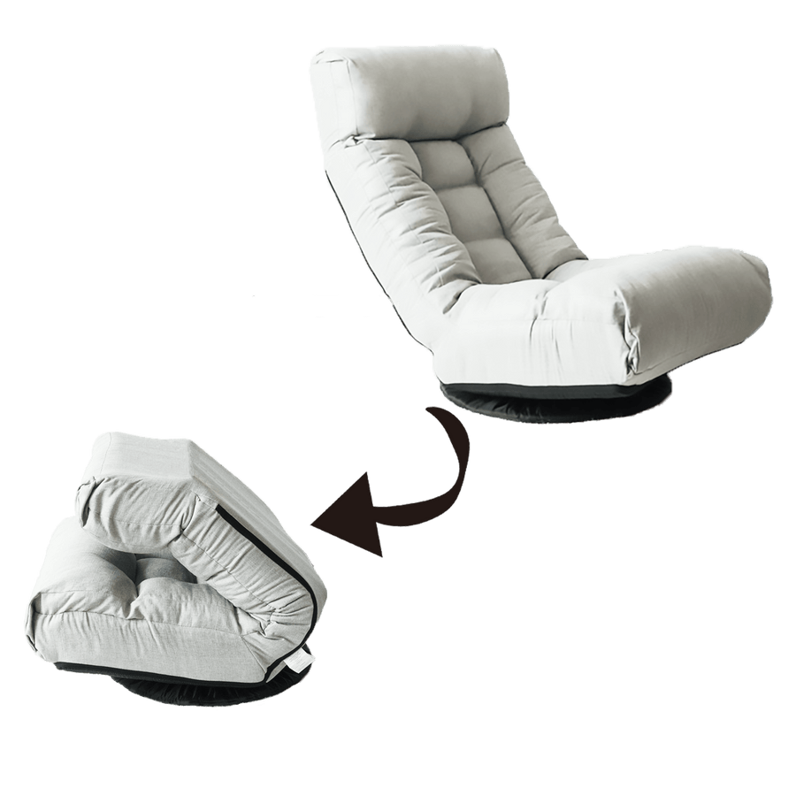 Multi-Functional Reclining Single Floor Chair with Ottoman - Image 7