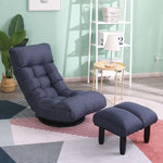 Multi-Functional Reclining Single Floor Chair with Ottoman