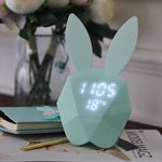 Cute Rabbit USB Alarm Clock Led Light