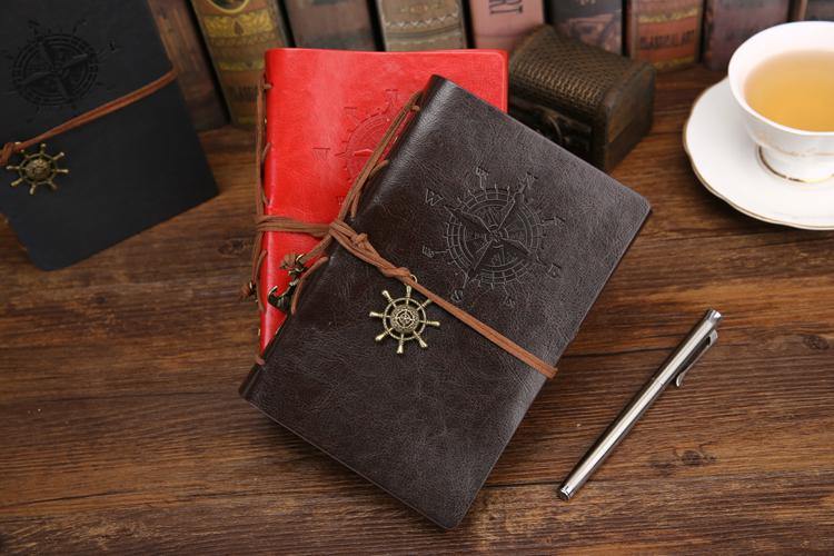 Retro PU Leather Pirate Spiral Notebook - Image 15