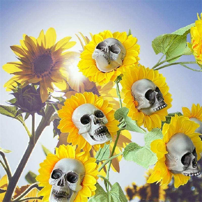Halloween Scary Sunflower Skull - Image 4