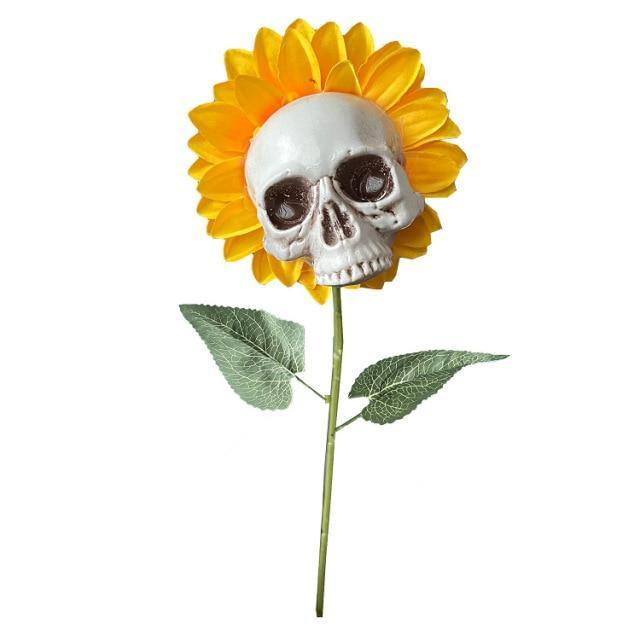 Halloween Scary Sunflower Skull - Image 9