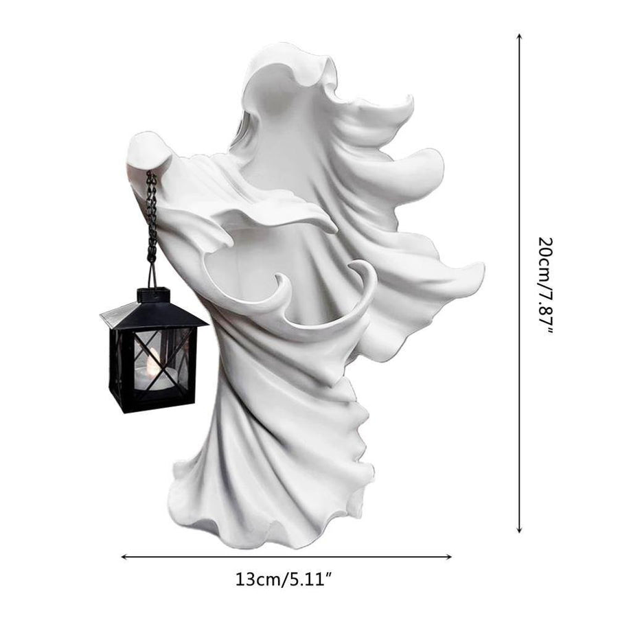 Halloween Ghost Holding Lantern Statue Resin Statue - Image 3