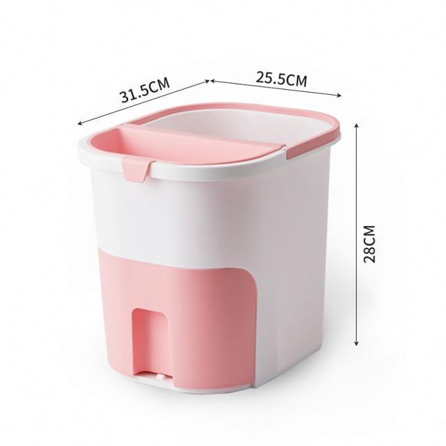 Wet-Dry Double Separator Kitchen Trash Bin - Image 6