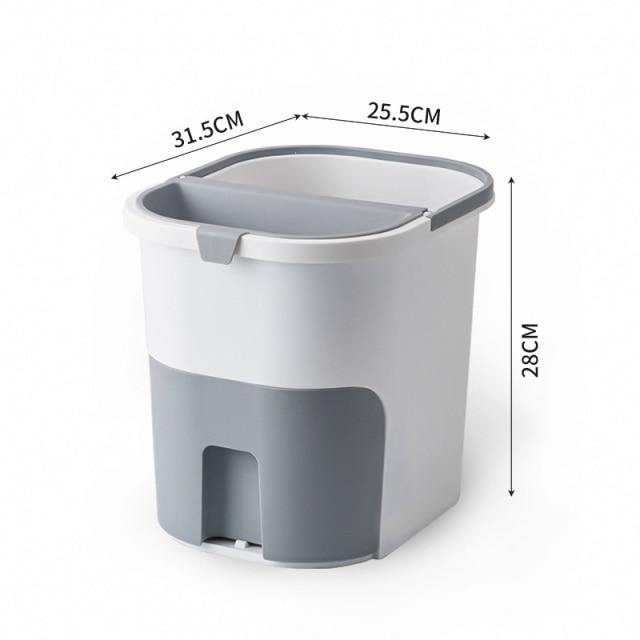 Wet-Dry Double Separator Kitchen Trash Bin - Image 7