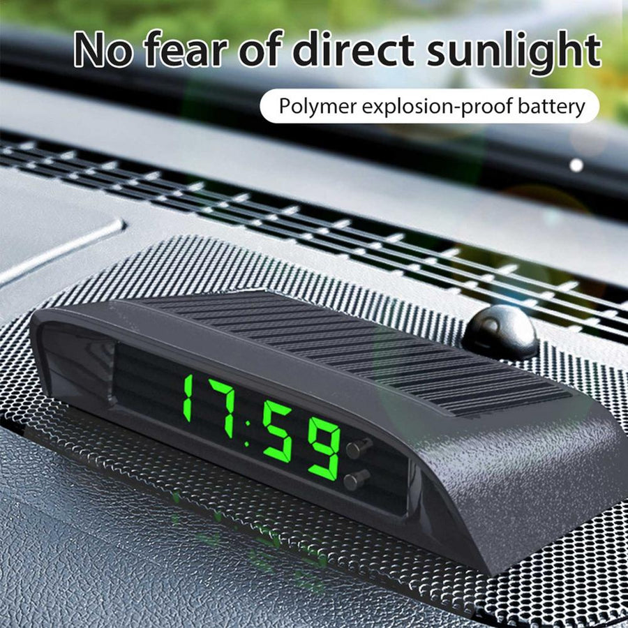 Solar Powered Car Dashboard Digital Clock - Image 0