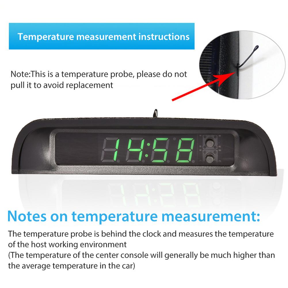 Solar Powered Car Dashboard Digital Clock