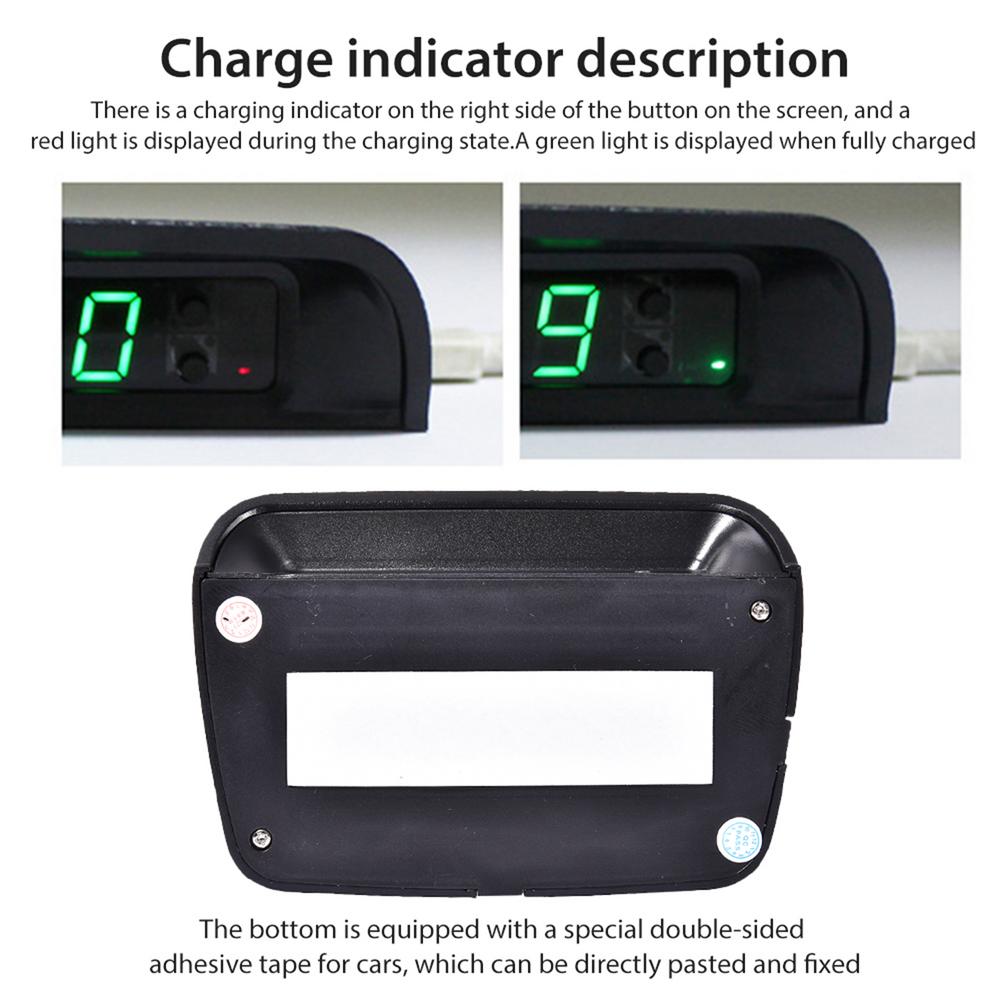 Solar Powered Car Dashboard Digital Clock