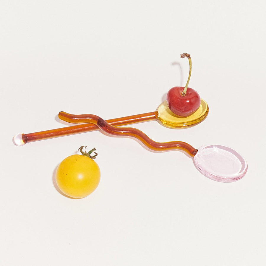Fun Wavy Glass Dessert Spoons - Image 5