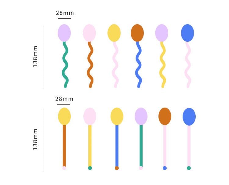 Fun Wavy Glass Dessert Spoons - Image 6