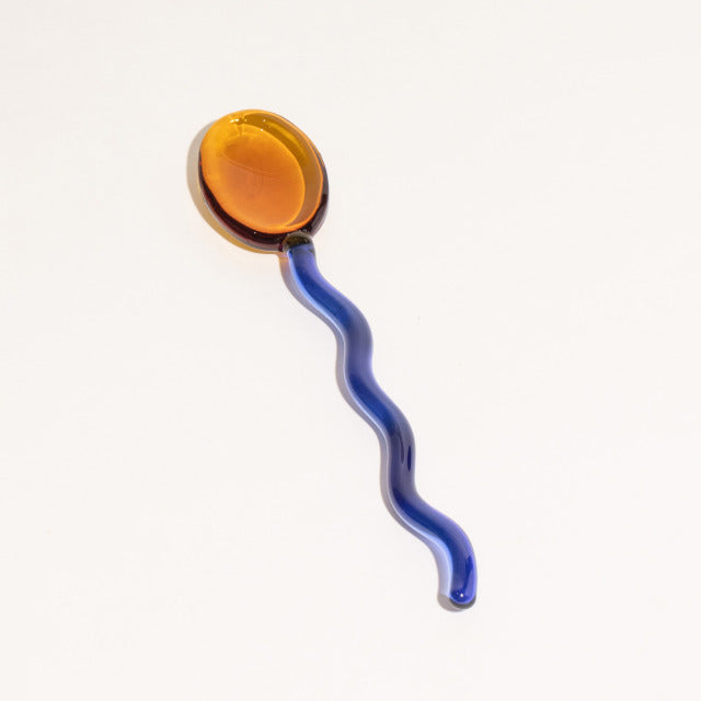 Fun Wavy Glass Dessert Spoons - Image 2