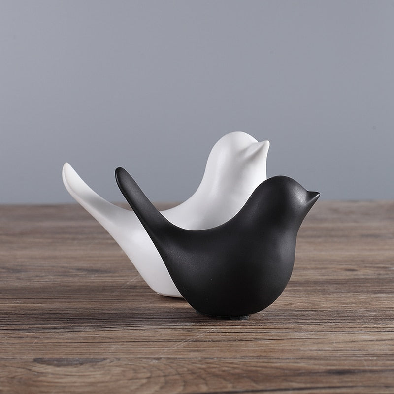 Nordic Creative Ceramic Bird Figurines - Image 2