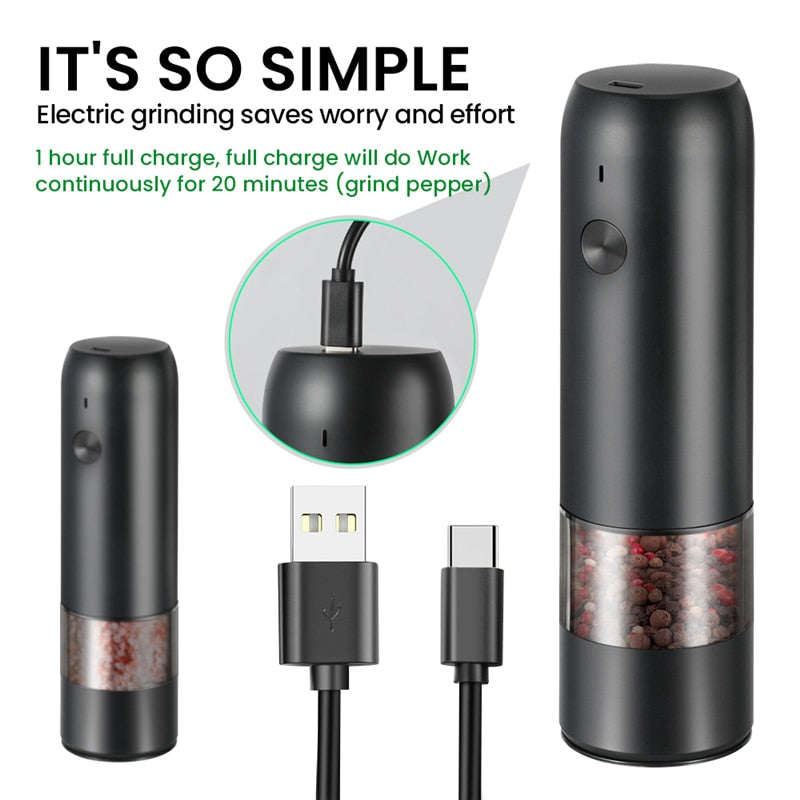 Rechargeable Automatic Salt Pepper Grinder - Image 5