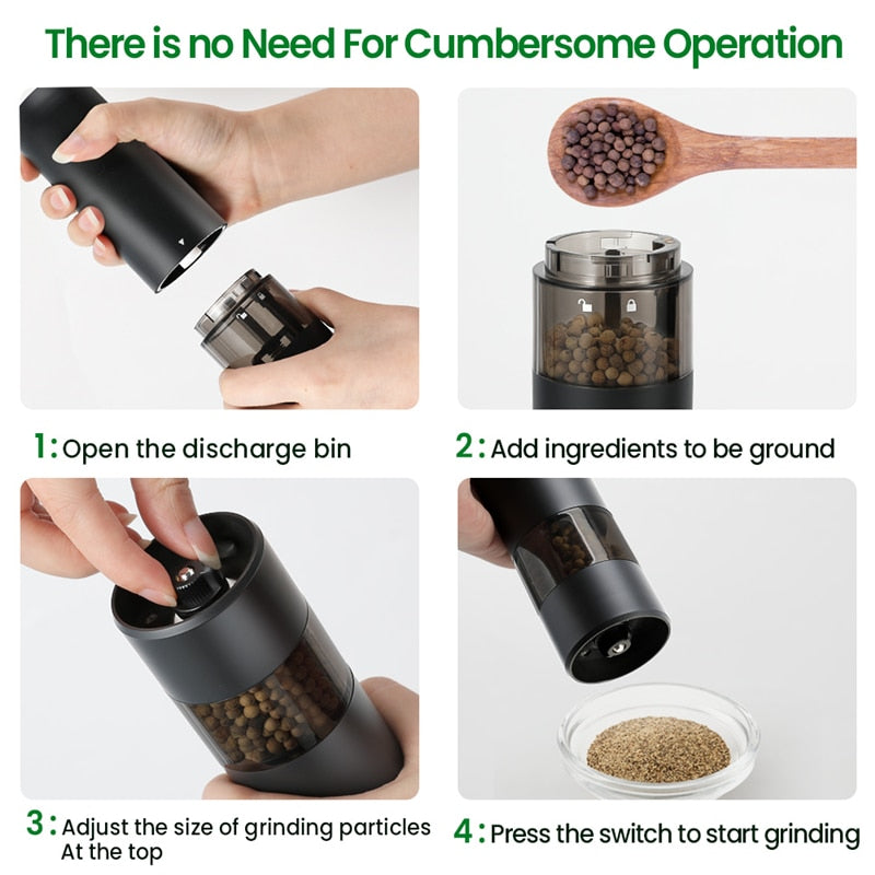 Rechargeable Automatic Salt Pepper Grinder - Image 2