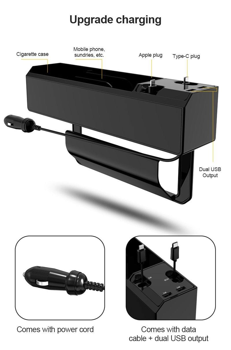 Universal Car Seat USB Charger Gap Organizer - Image 3