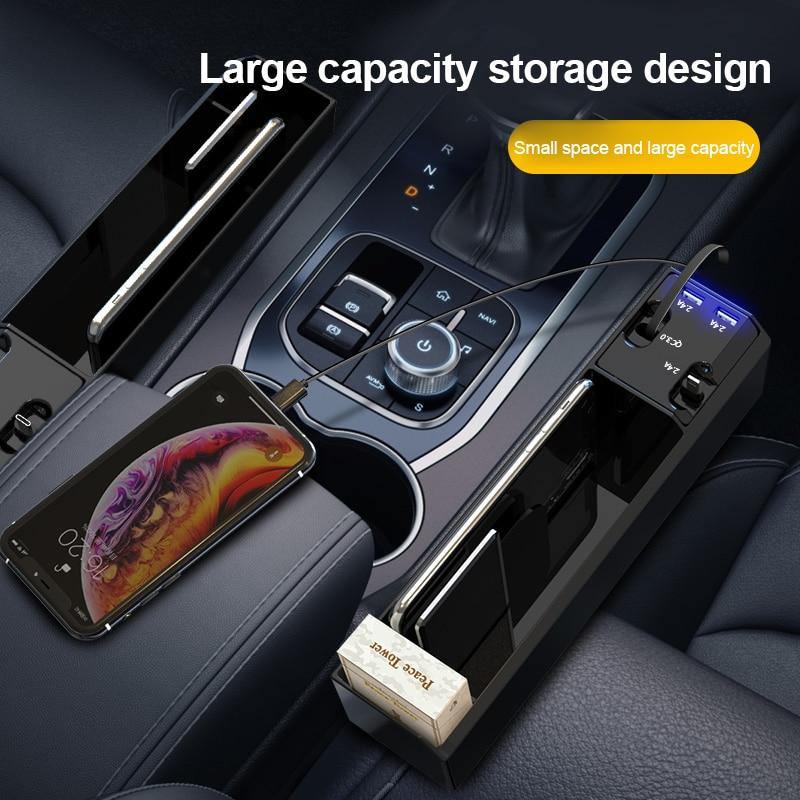 Universal Car Seat USB Charger Gap Organizer - Image 2