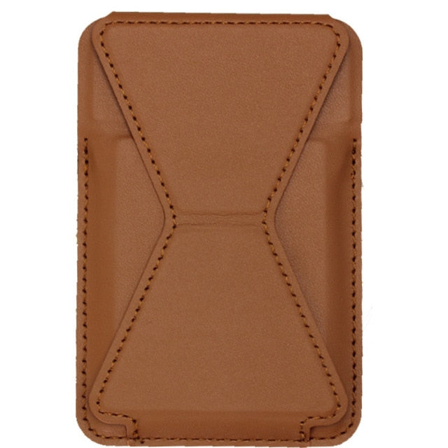 Leather Magnetic Card Holder Wallet Stand - Image 8