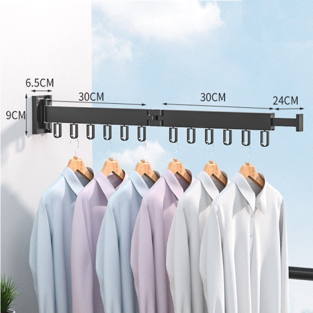 Wall Mounted Telescopic Folding Rack - Image 7
