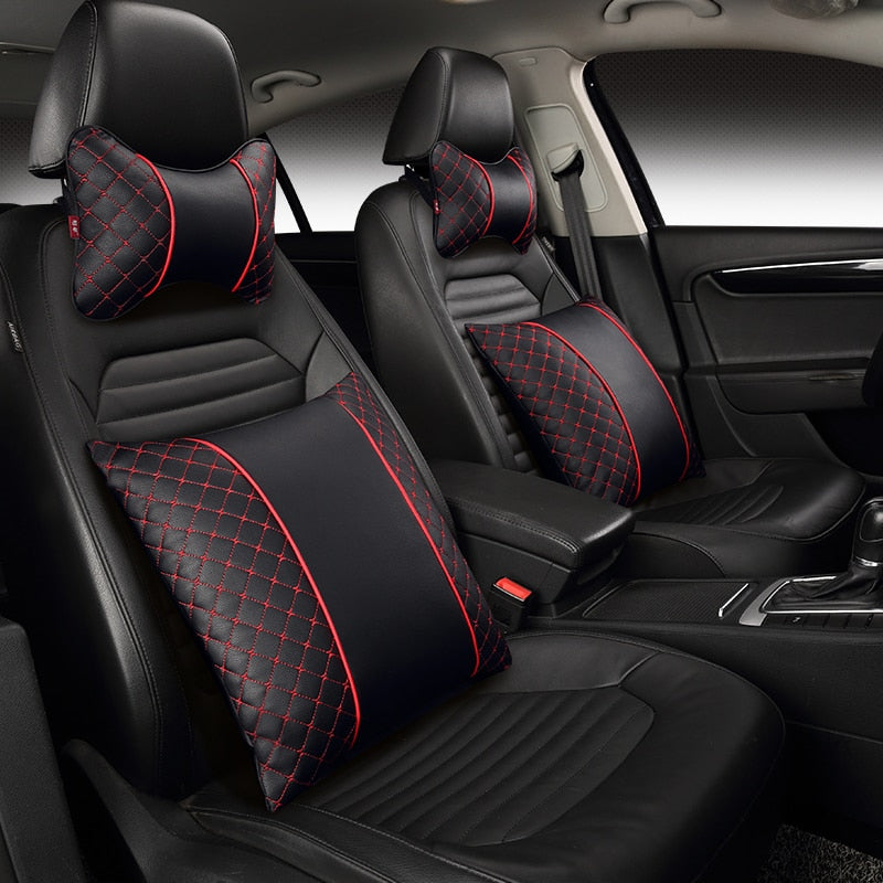 Car Leather Neck and Back Pillows - Image 14