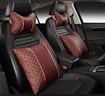 Car Leather Neck and Back Pillows - MaviGadget