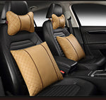 Car Leather Neck and Back Pillows