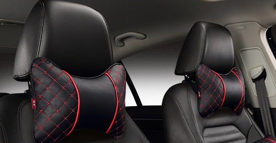 Car Leather Neck and Back Pillows - MaviGadget