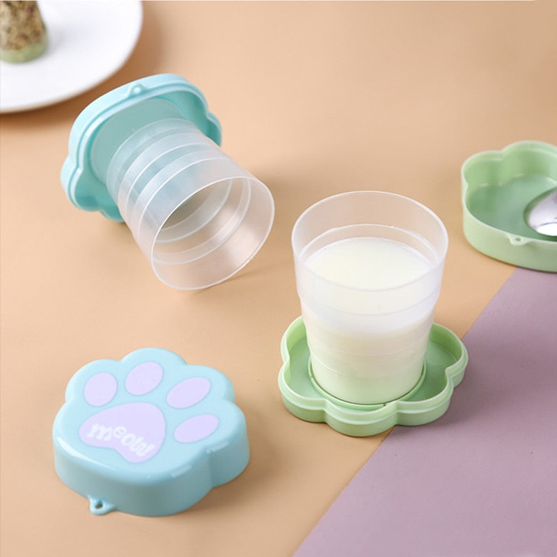Foldable Cute Cat Paw Camping Cup - Image 0