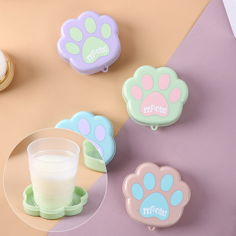 Foldable Cute Cat Paw Camping Cup - Image 1