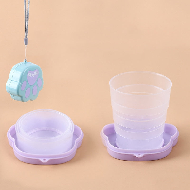Foldable Cute Cat Paw Camping Cup - Image 3