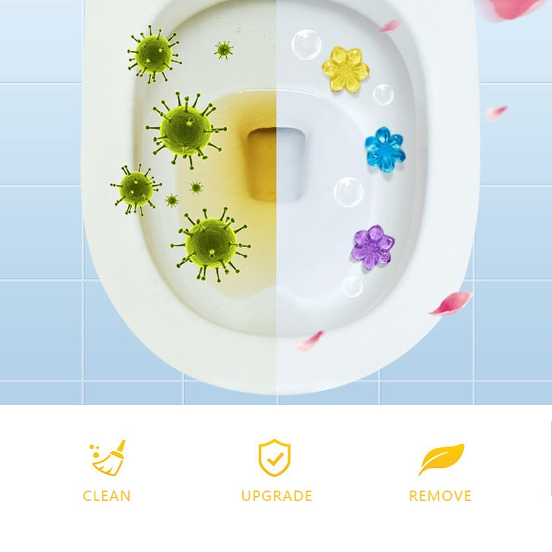 Aromatic Air Freshener Flower Gel Toilet Cleaner - Image 1