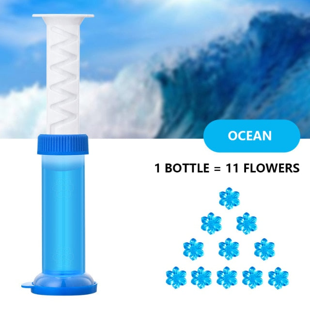 Aromatic Air Freshener Flower Gel Toilet Cleaner - Image 7