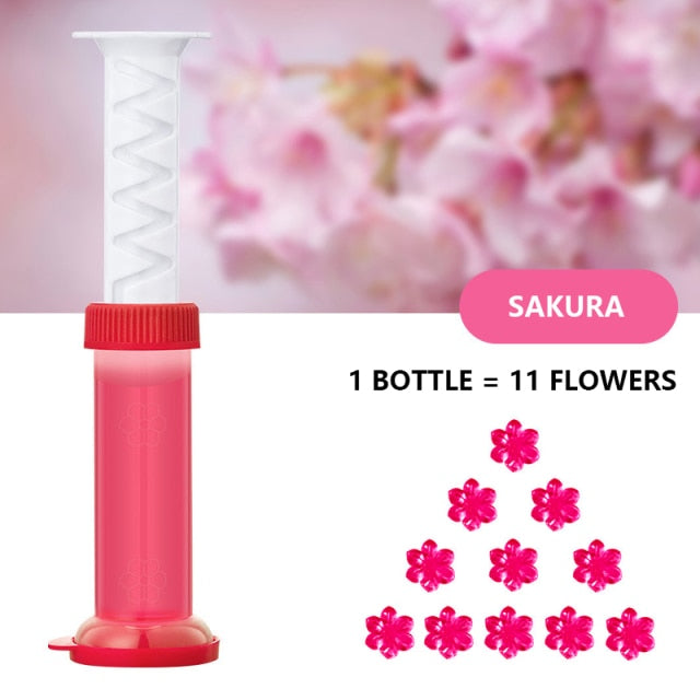 Aromatic Air Freshener Flower Gel Toilet Cleaner