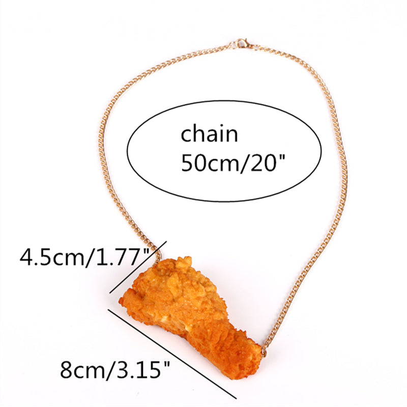 Fried Chicken Nugget Funny Resin Necklace - Image 5